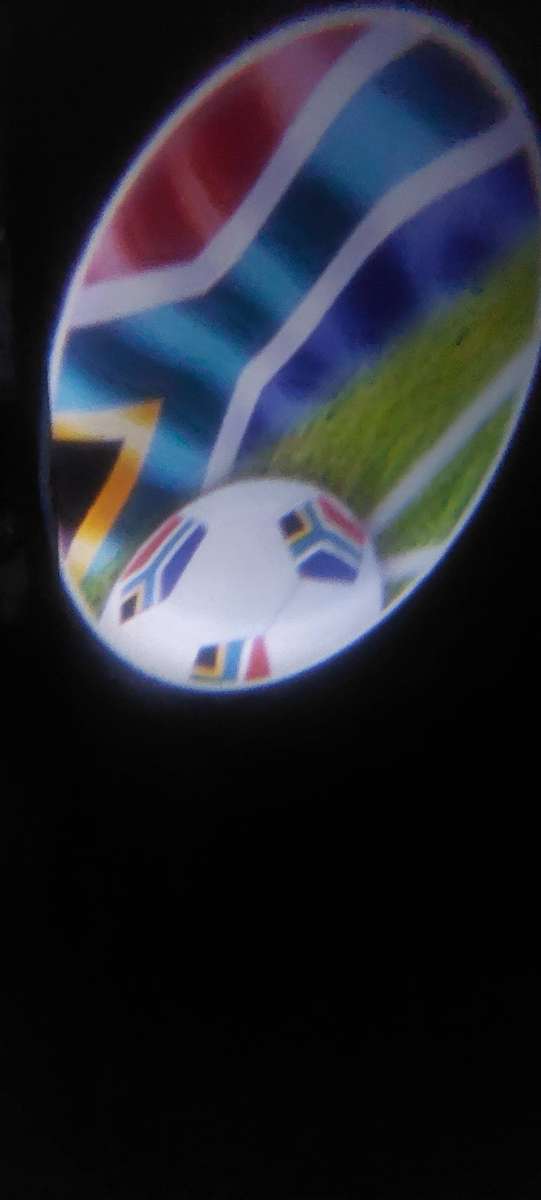 South Africa Flag Keyring with Soccer Player design projector