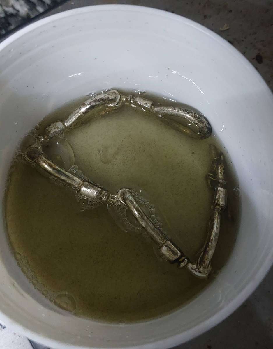 See before and after pictures Vintage hand chain