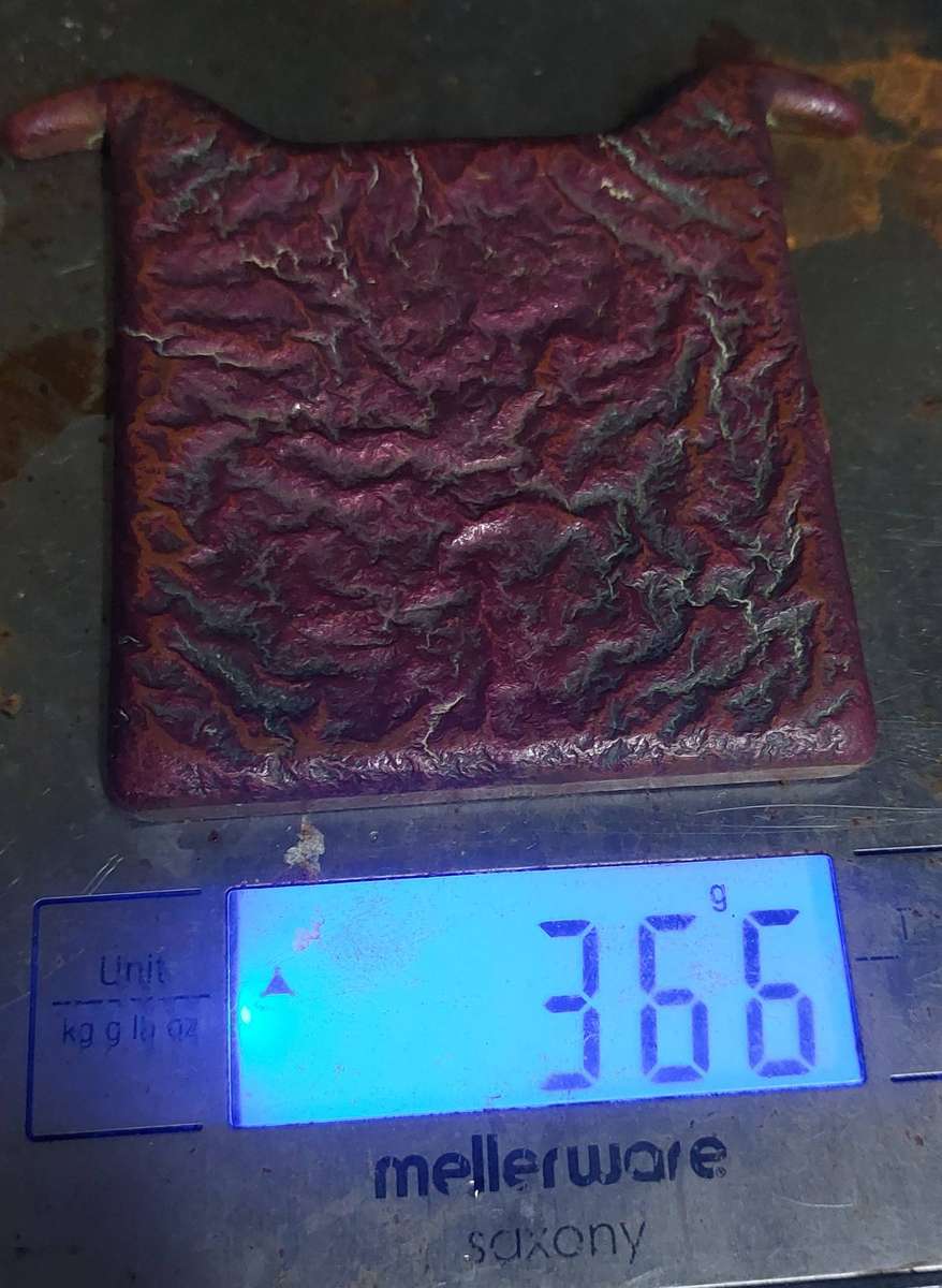 Vintage solid copper anode weight 366g