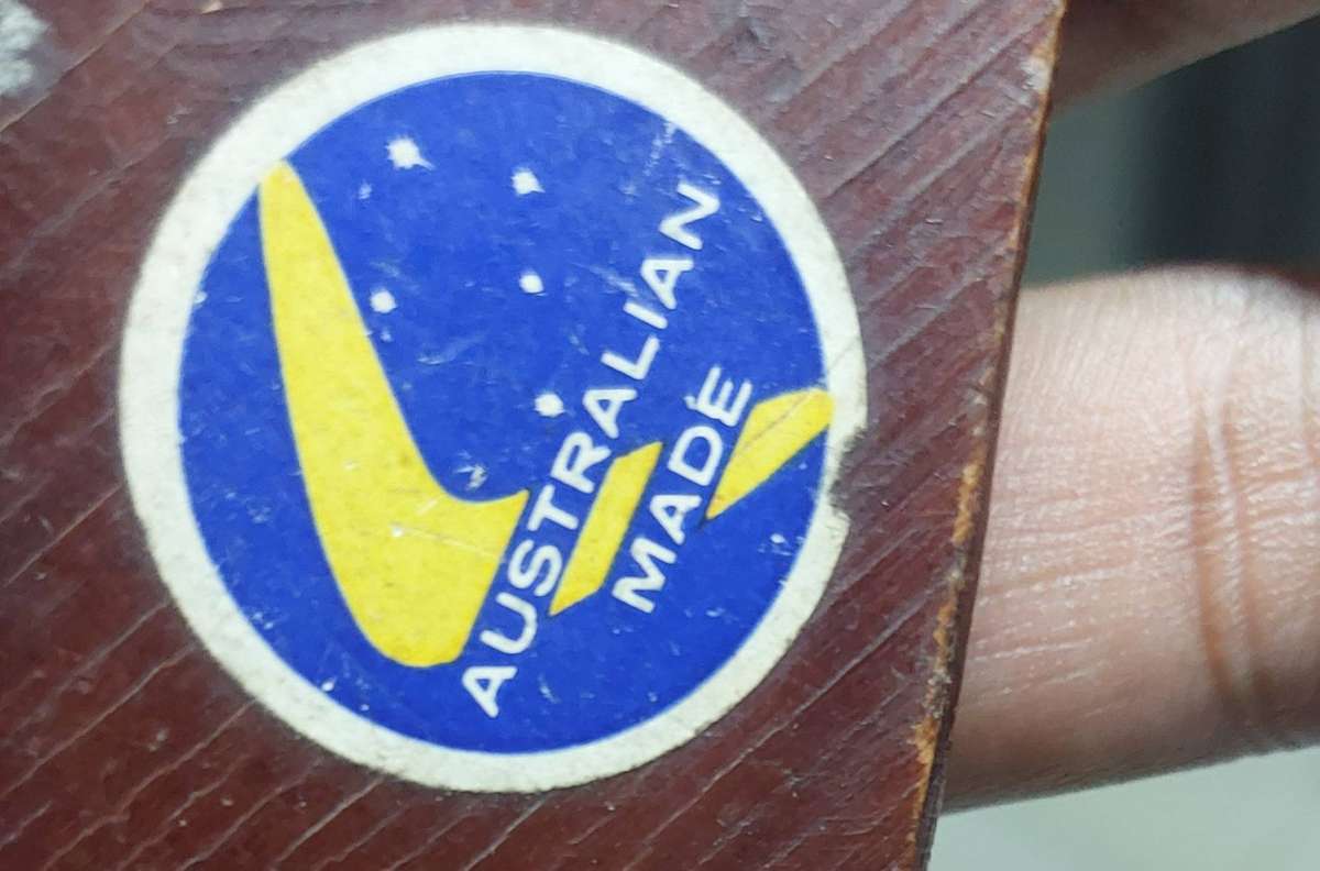 Authentic boomerang and aborianese thunder drum mimics the sound of thunder storm