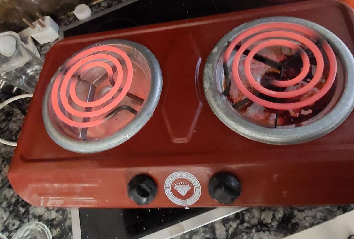 2 plate electric stove