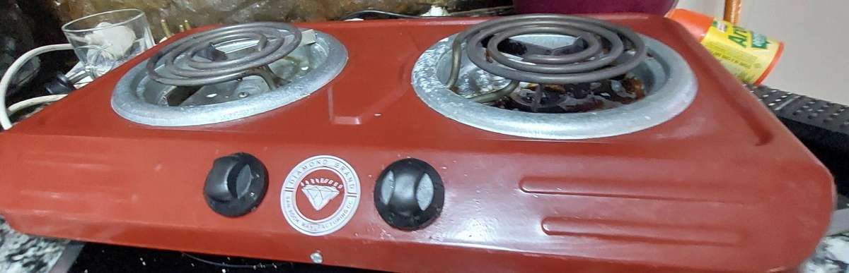 2 plate electric stove
