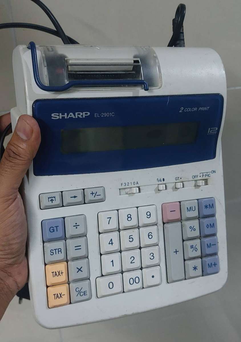 Vintage Sharp EL-2901C printing calculator. Works