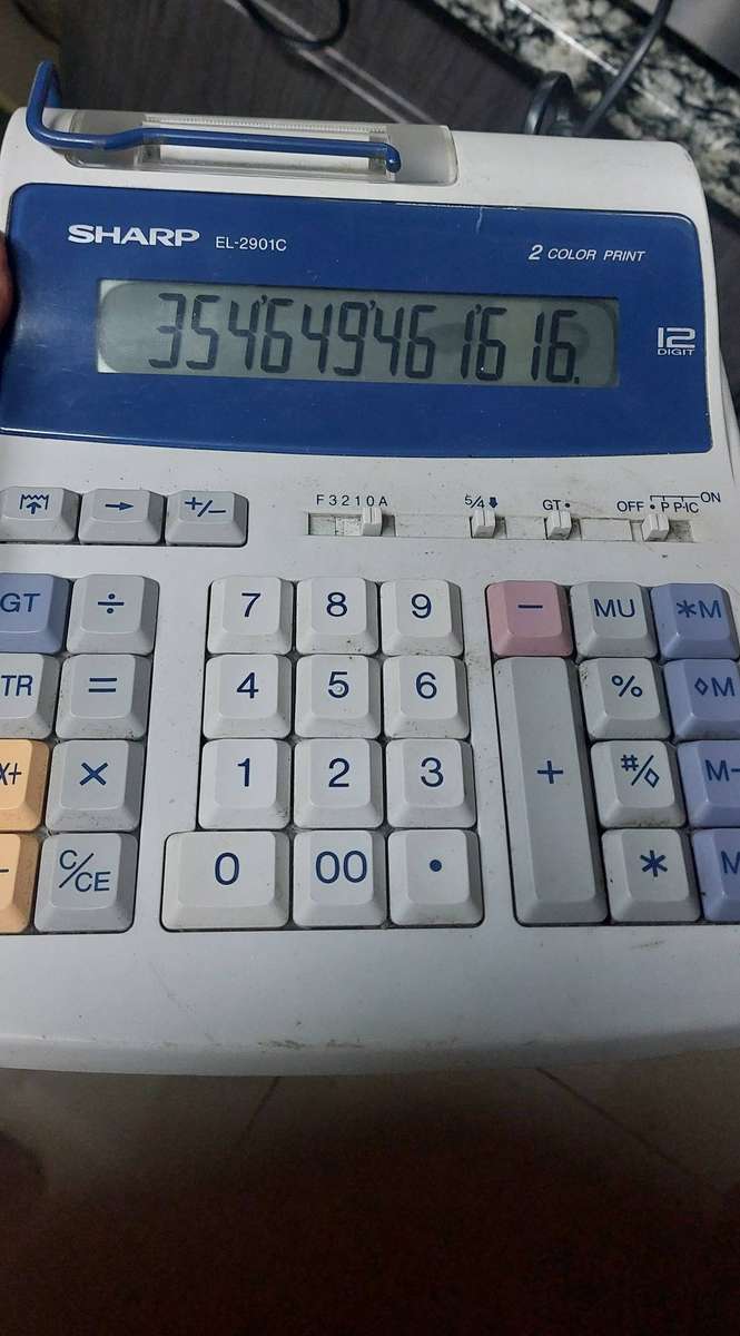 Vintage Sharp EL-2901C printing calculator. Works