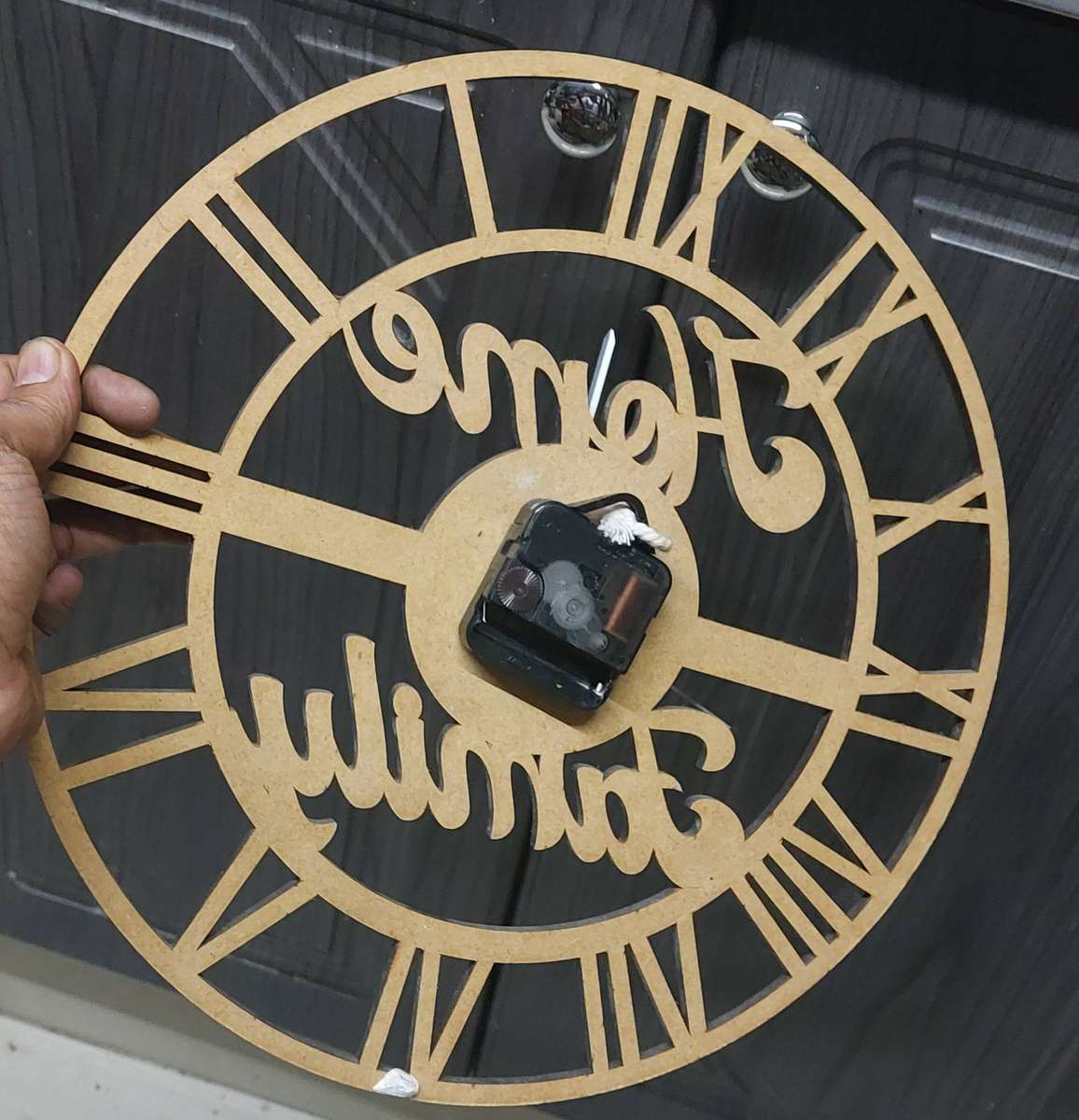 Wooden wall clock works