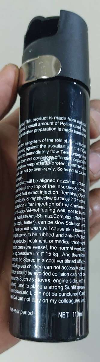 Tear gas injector spray