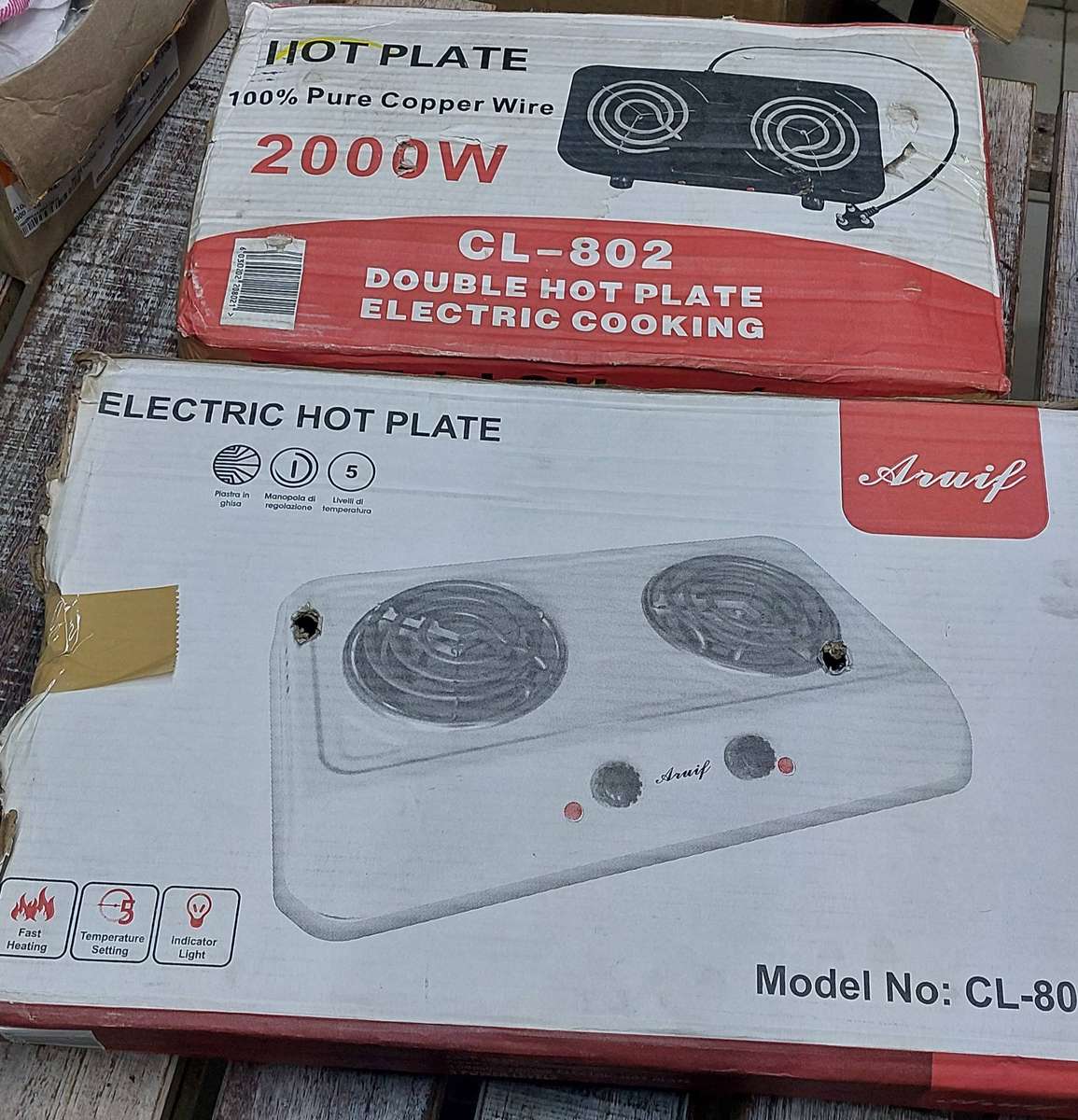 2 x hot plate stoves read description