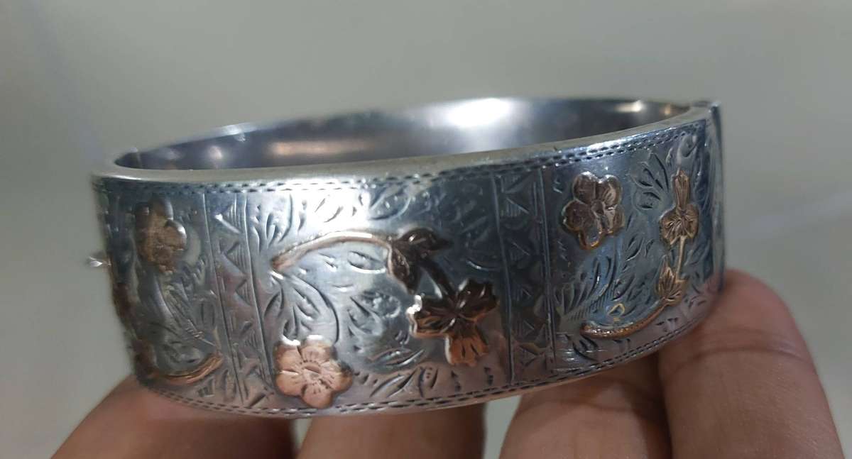 Vintage Solid silver cuff weight  50.53 gram