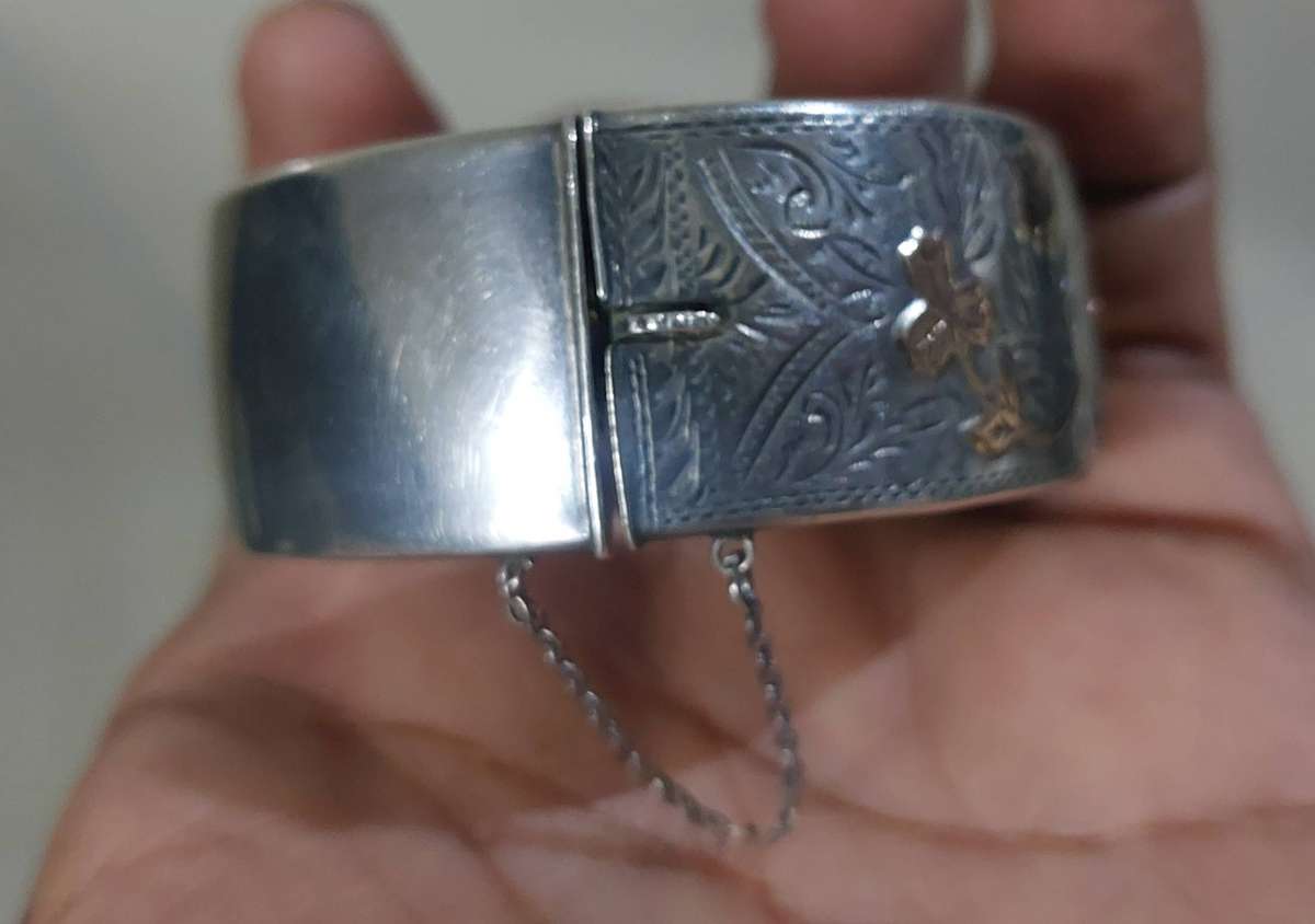 Vintage Solid silver cuff weight  50.53 gram