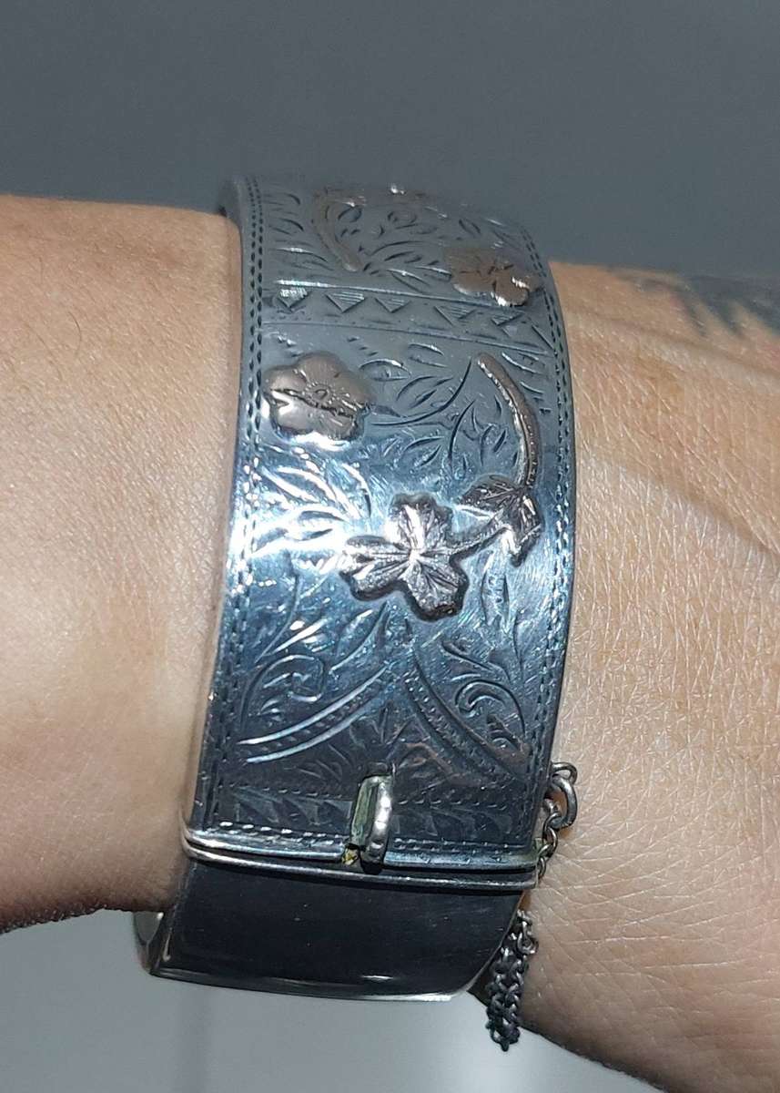 Vintage Solid silver cuff weight  50.53 gram