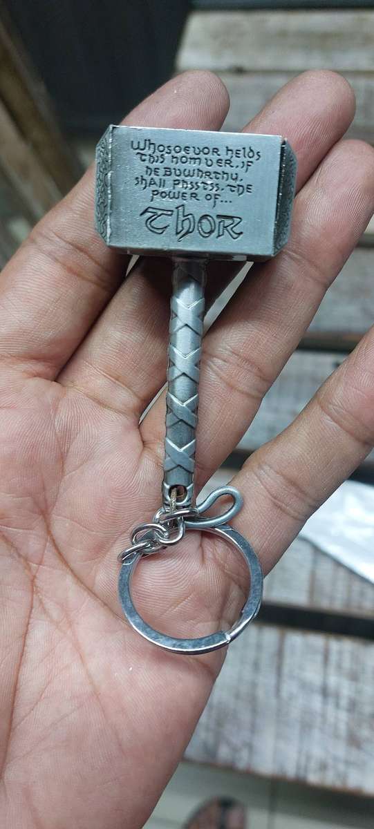 solid metal Marvel thor hammer key chain and bottle opener