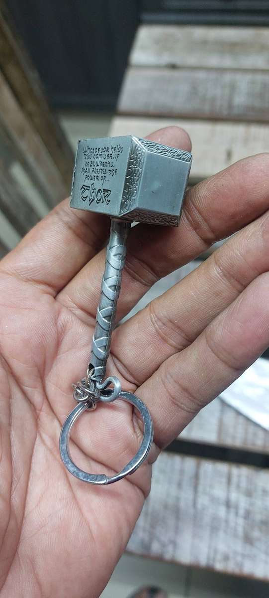 solid metal Marvel thor hammer key chain and bottle opener