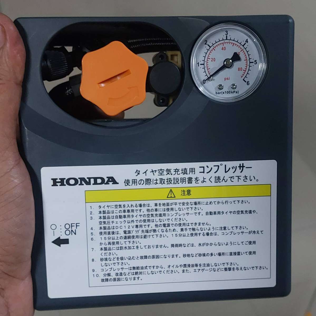 6 bar honda tyre air compressor for cars and suv