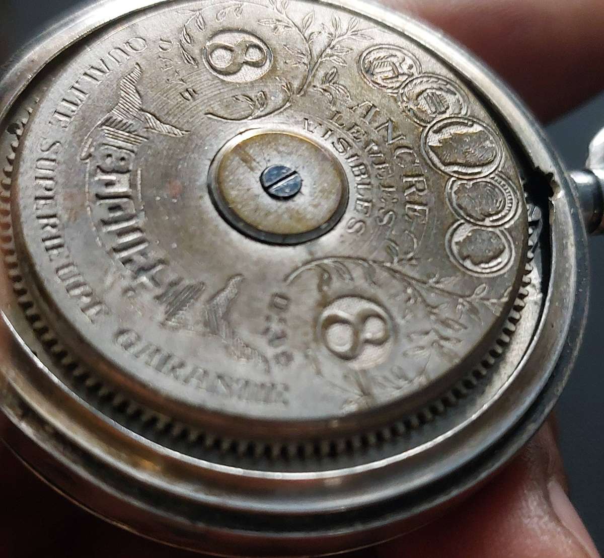925 silver Hebdomas  8-day Pocket Watch