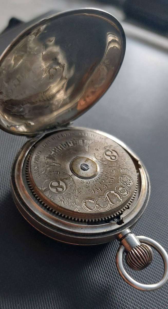 925 silver Hebdomas  8-day Pocket Watch