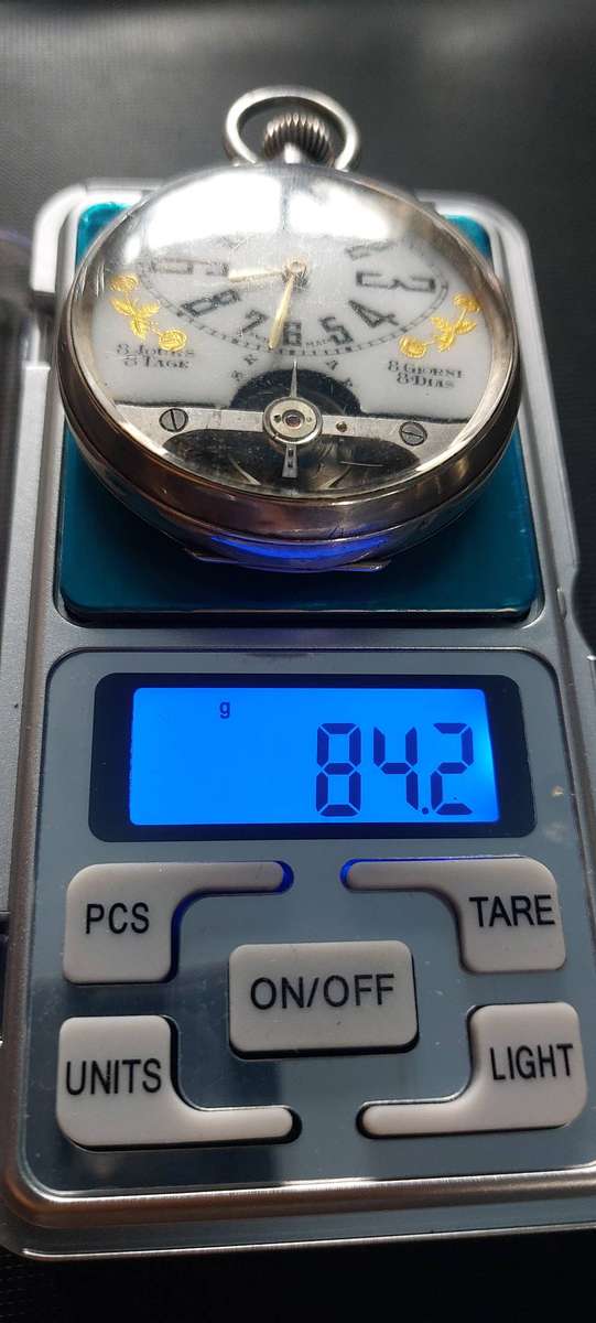 925 silver Hebdomas  8-day Pocket Watch