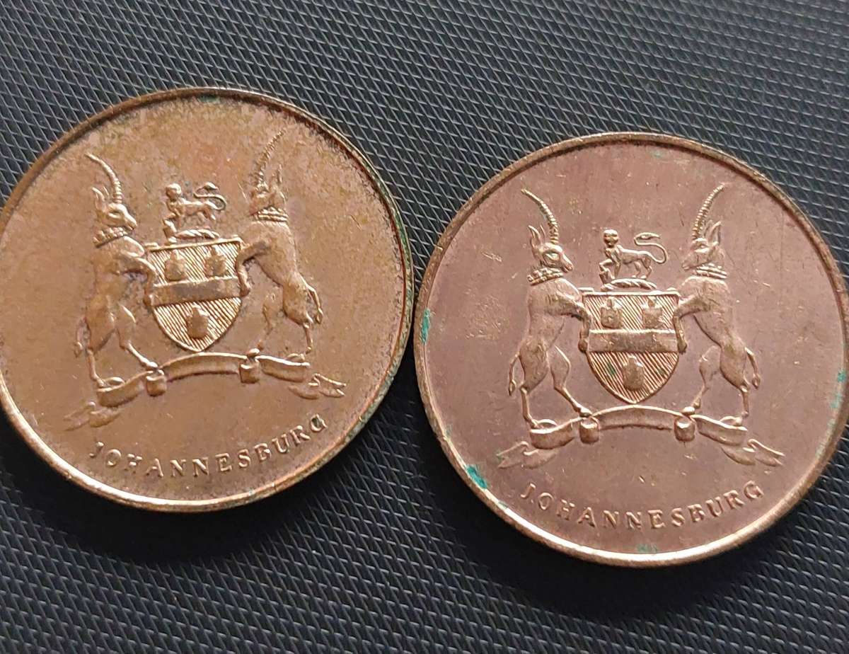 1966 South Africa Johannesburg Fifth Anniversary of the Republic bronze medallion.