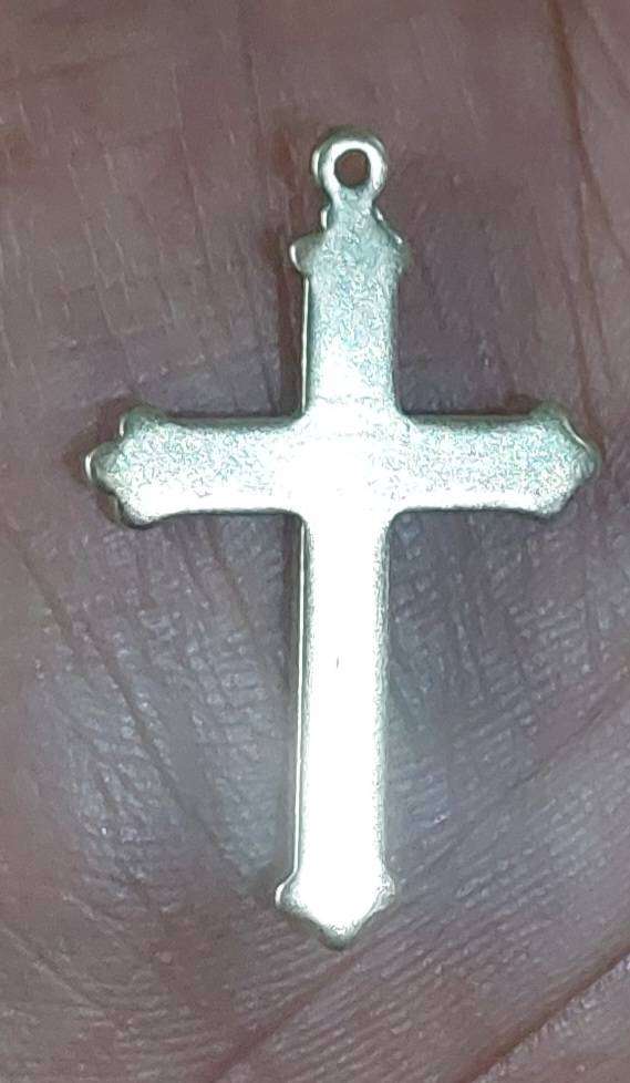 Solid brass cross with Starburst pendant