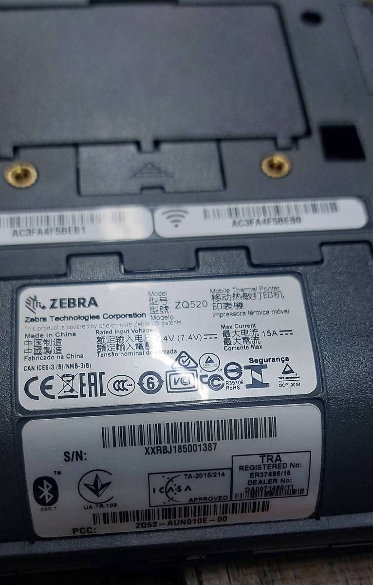 Zebra ZQ520 Series Thermal Mobile Printer