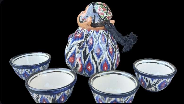 RARE vintage Uzbekistan handmade and painted