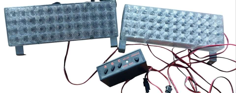 warning strobe lights with control box 12v