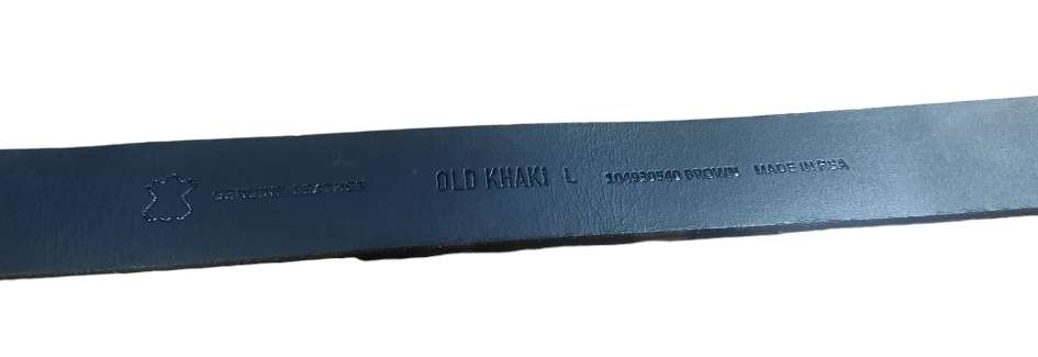 GENUINE LEATHER OLD KHAKHI GENUNE LEATHER BELT 130CM SEE PICTURES