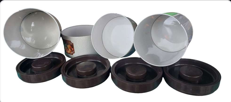 VINTAGE BEAUTIFIL STUNNING STACKABLE METAL STORAGE CONTAINERS LIKE NEW