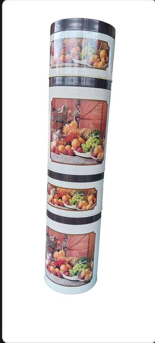 VINTAGE BEAUTIFIL STUNNING STACKABLE METAL STORAGE CONTAINERS LIKE NEW