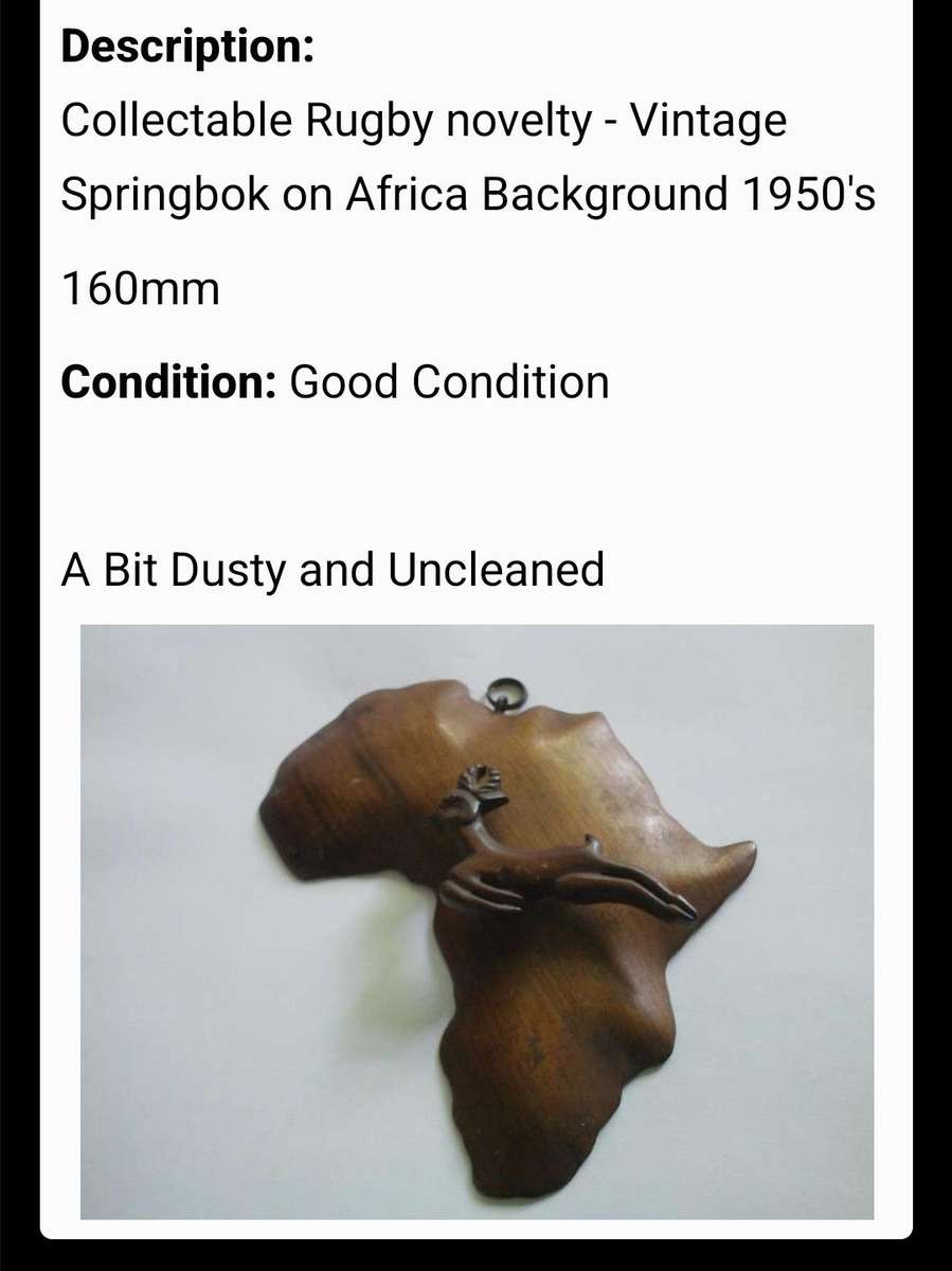 Vintage 1950s springbok on africa