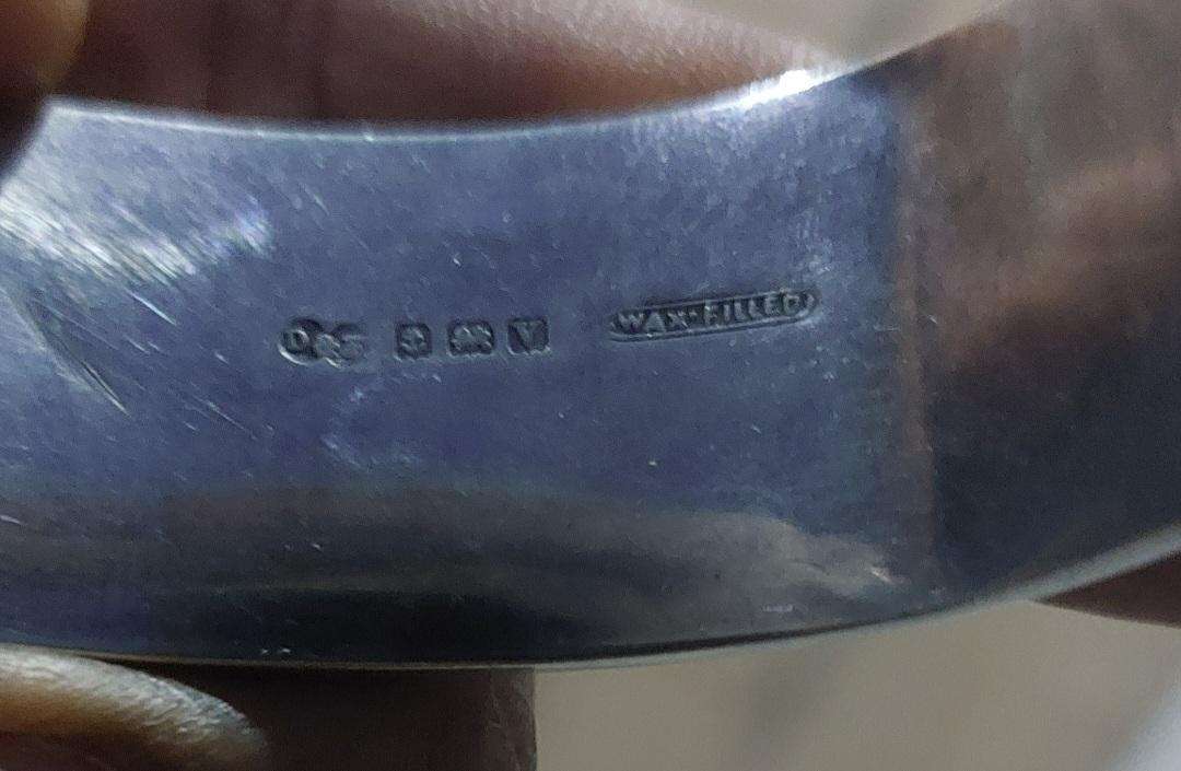 Vintage Solid silver cuff weight  50.53 gram