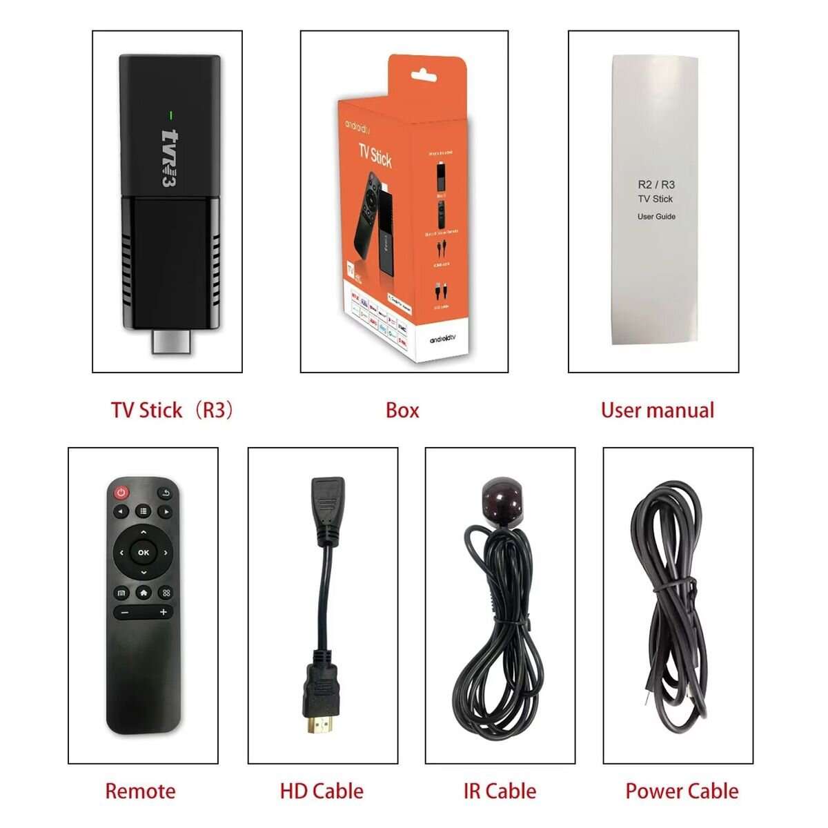 4K ANDROID TV TVR TV STICK 2.4/5G WIFI 13.0 2GB+16GB