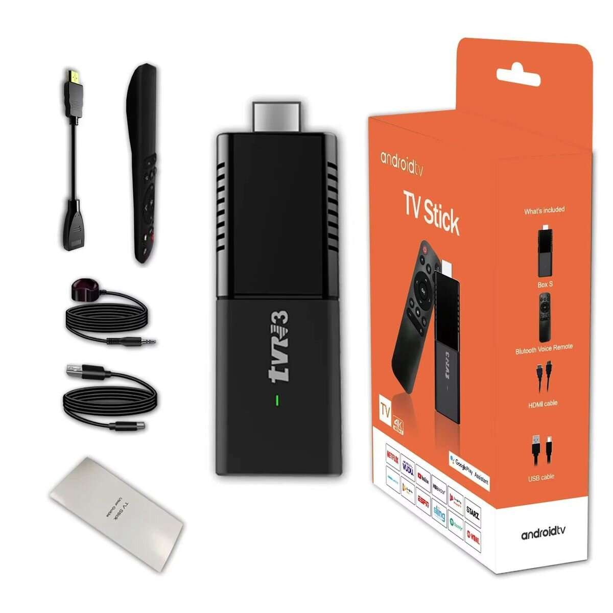 4K ANDROID TV TVR TV STICK 2.4/5G WIFI 13.0 2GB+16GB