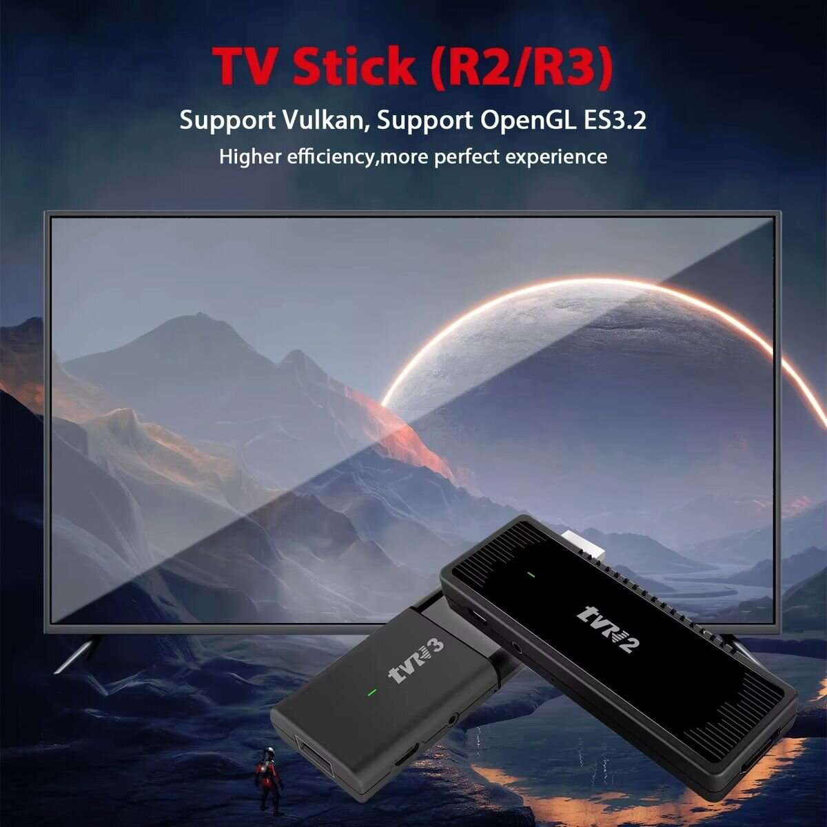 4K ANDROID TV TVR TV STICK 2.4/5G WIFI 13.0 2GB+16GB