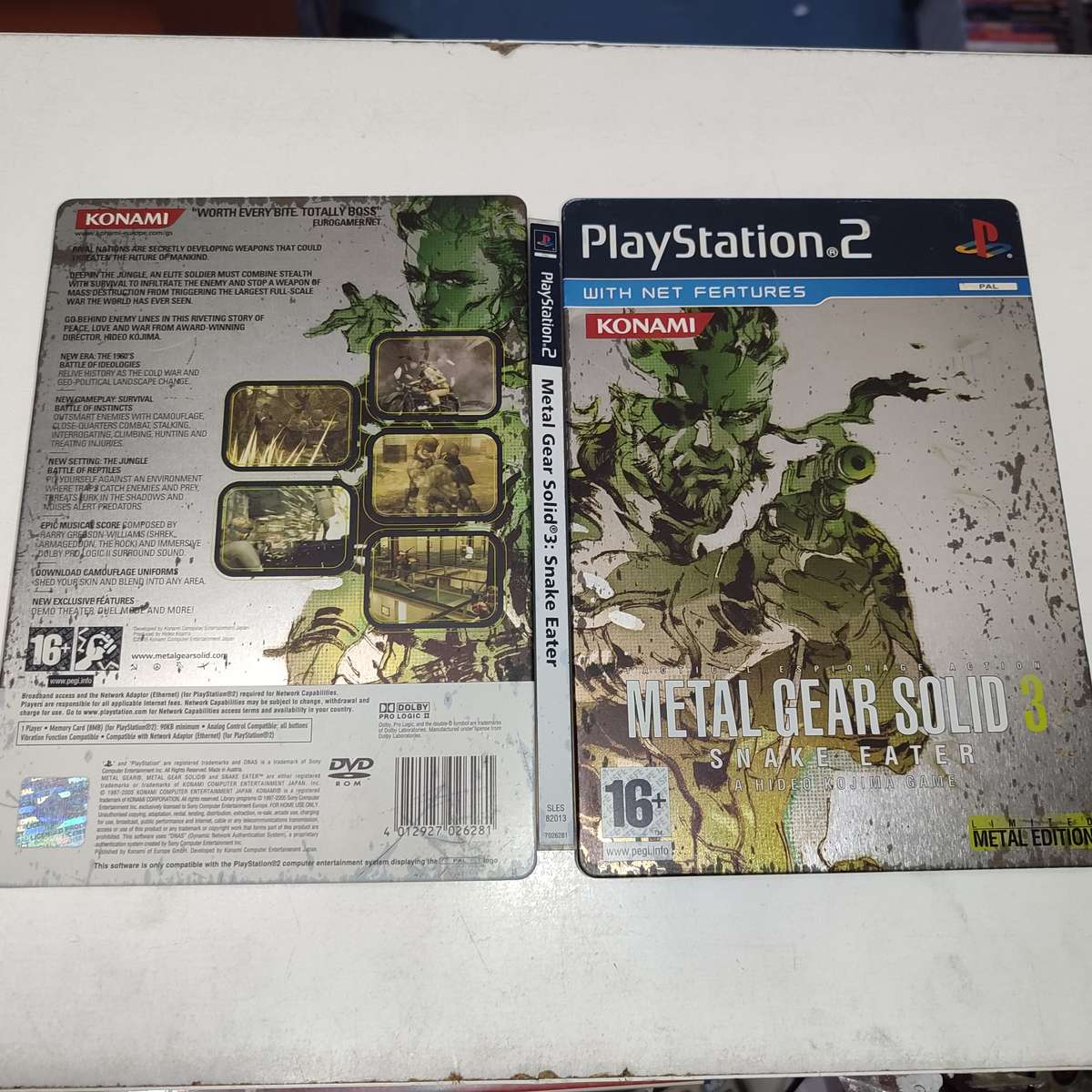 Metal Gear Solid 3 Snake Eater Steel Book PlayStation 2 PS2