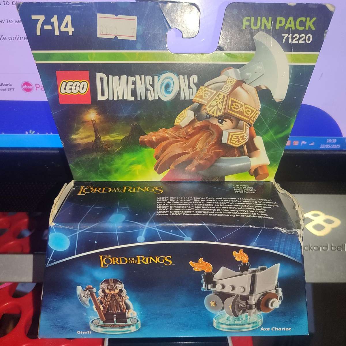 The Lord of the Rings Gimli and Axe Chariot Fun Pack Lego Dimensions