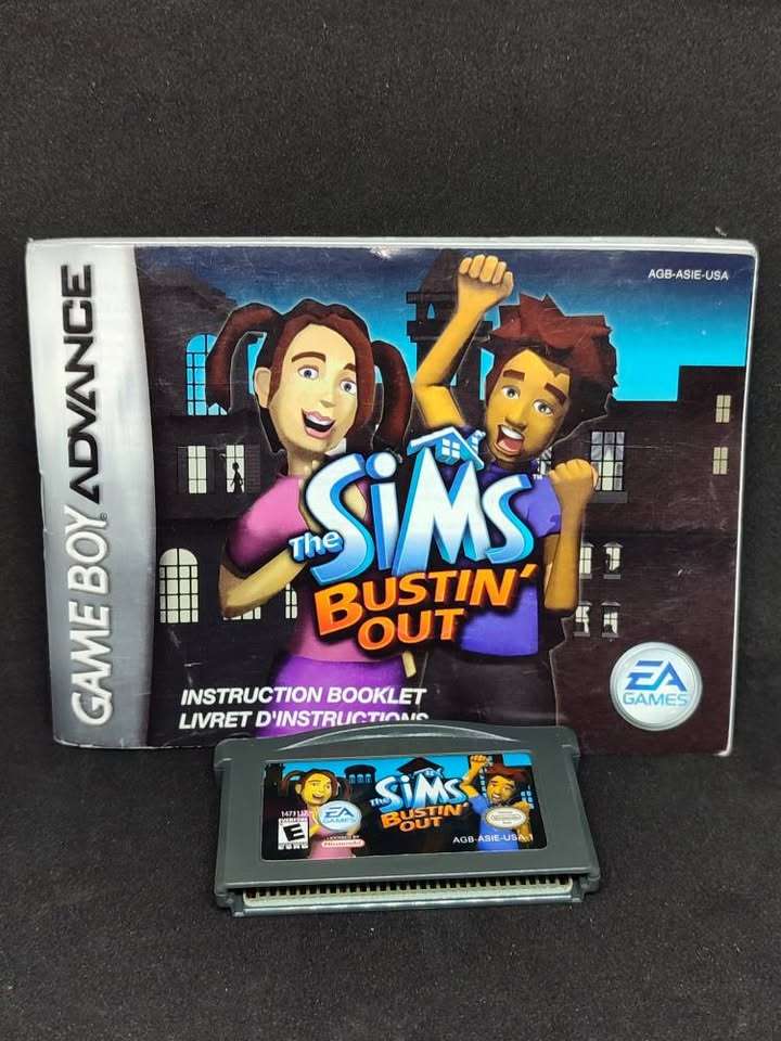 The Sims Bustin Out Nintendo Gameboy Advance Cartridge only
