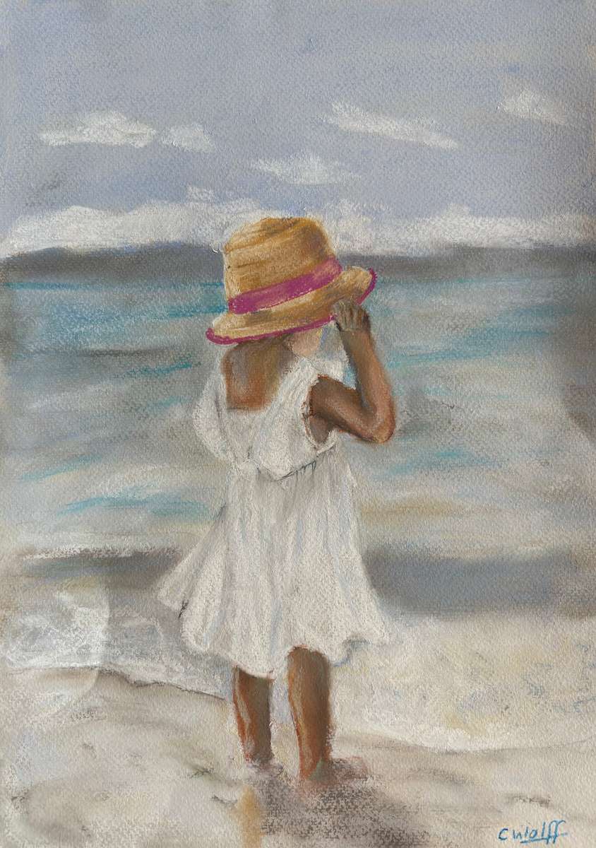 Little girl in pastel