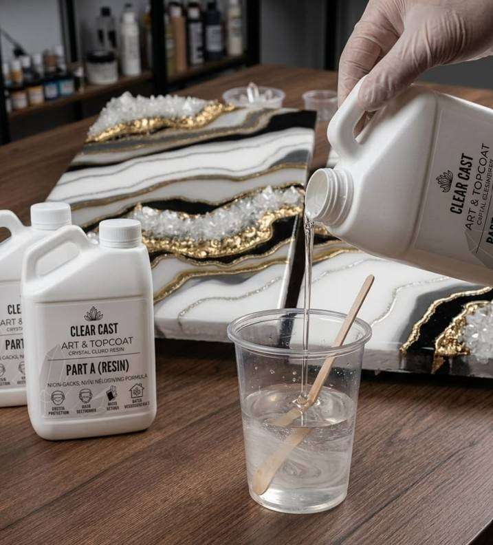 Clear Cast - Art / Topcoat - CrystalClear Resin (Ratio 1:1) 3kg.