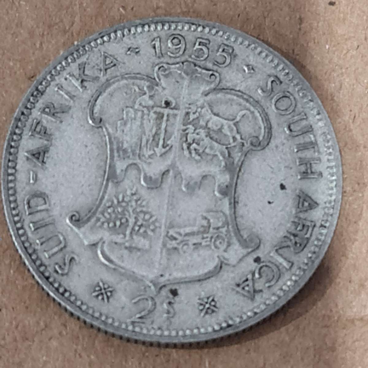 1955 SOUTH AFRICA 2 SHILLING