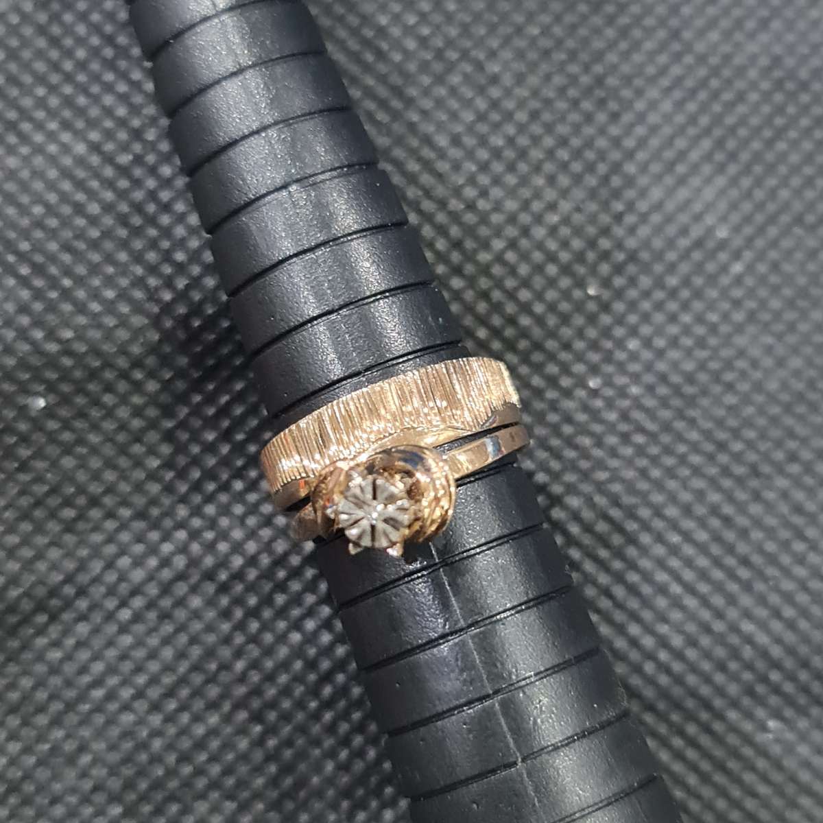 9CT YELLOW GOLD WEDDING SET