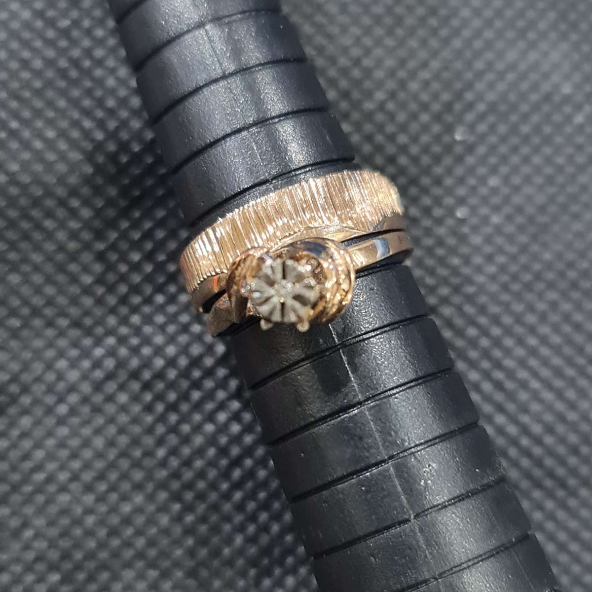 9CT YELLOW GOLD WEDDING SET