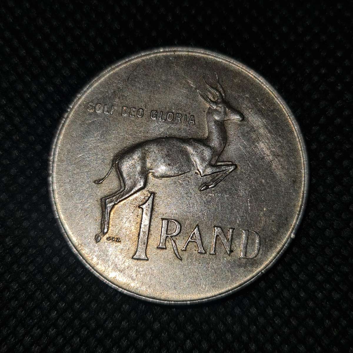 1966 SOUTH AFRICA R1 COIN ENGLISH