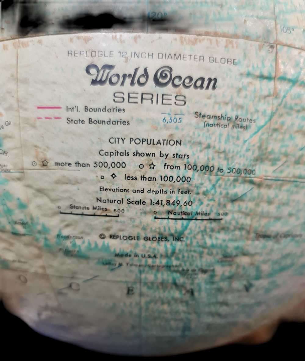 World Ocean Globe Antique