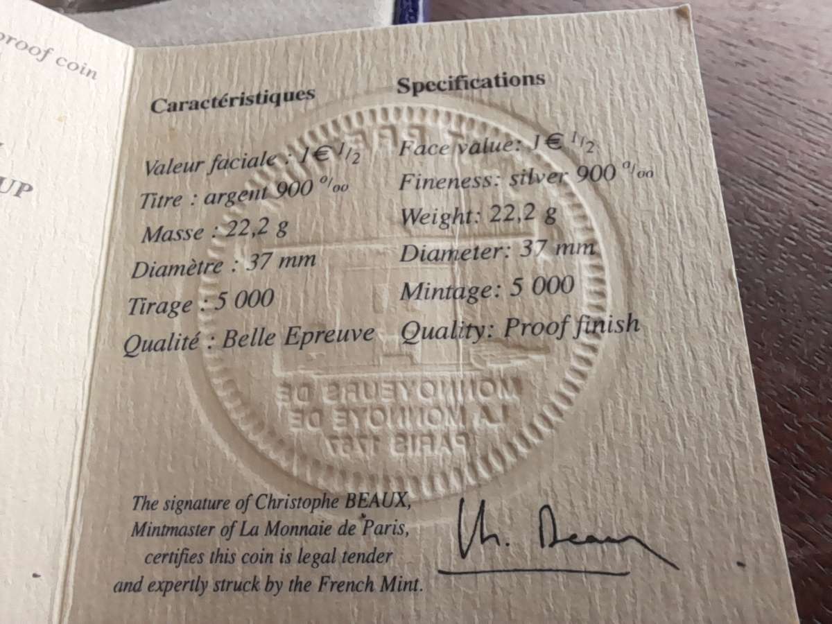 2007 Silver World Cup Medallion