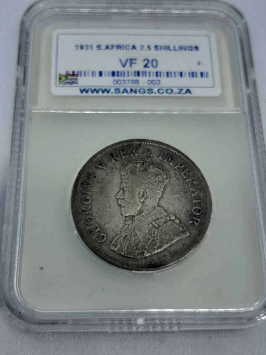 RARE 1931 SA Coin set : 6Pence, 1Shilling, 2.5Shilling