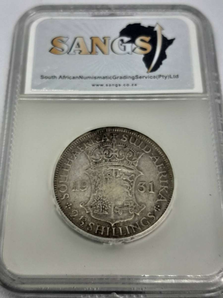 RARE 1931 SA Coin set : 6Pence, 1Shilling, 2.5Shilling