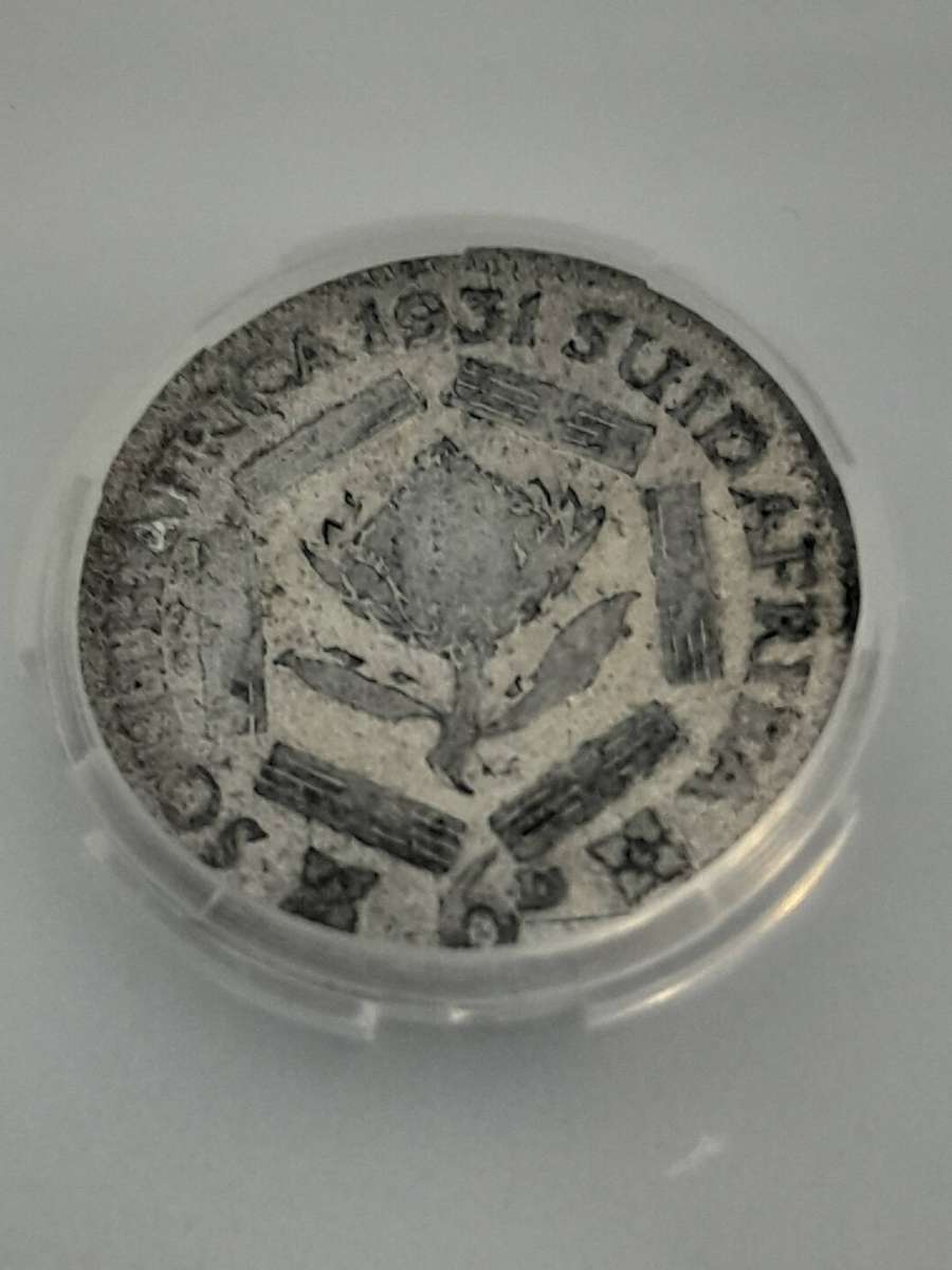 RARE 1931 SA Coin set : 6Pence, 1Shilling, 2.5Shilling