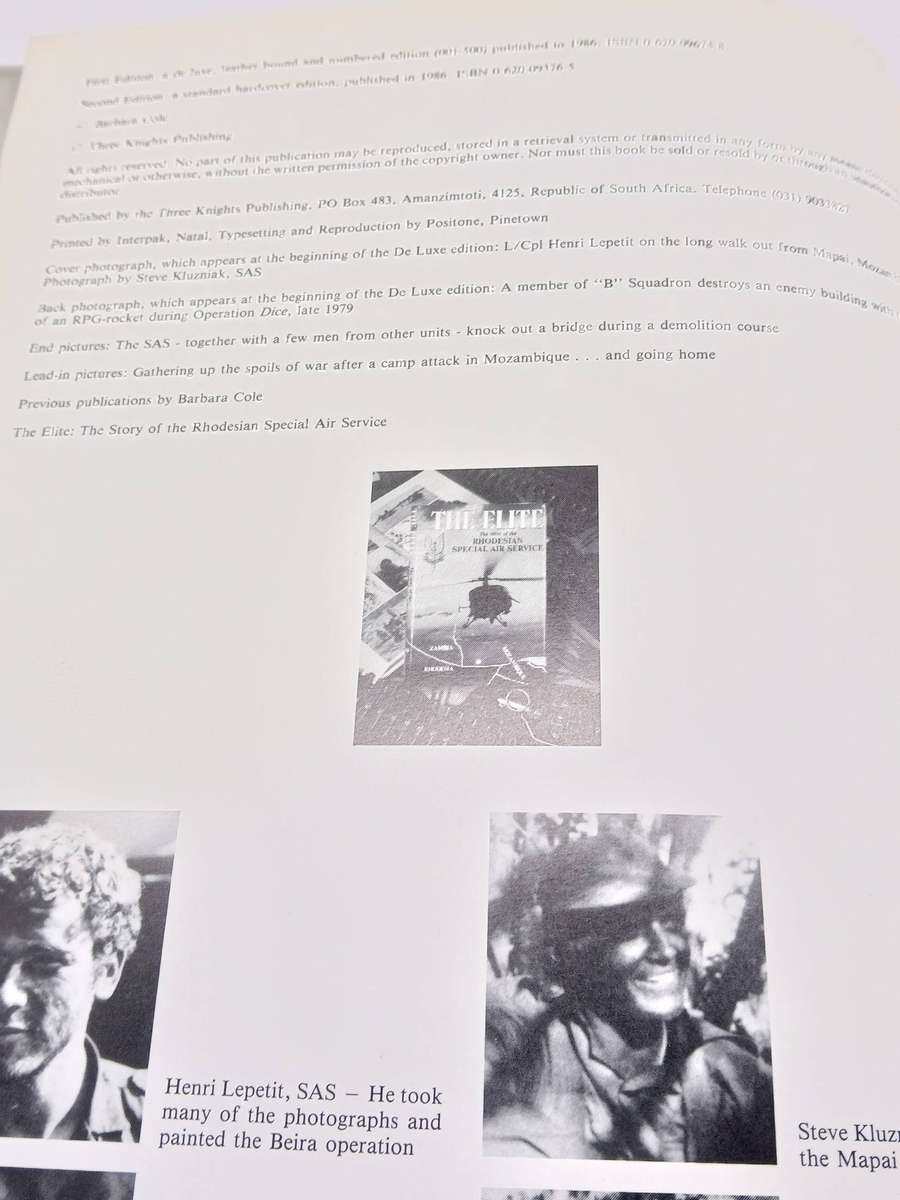 The ELITE  Rhodesian SAS PICTORIAL