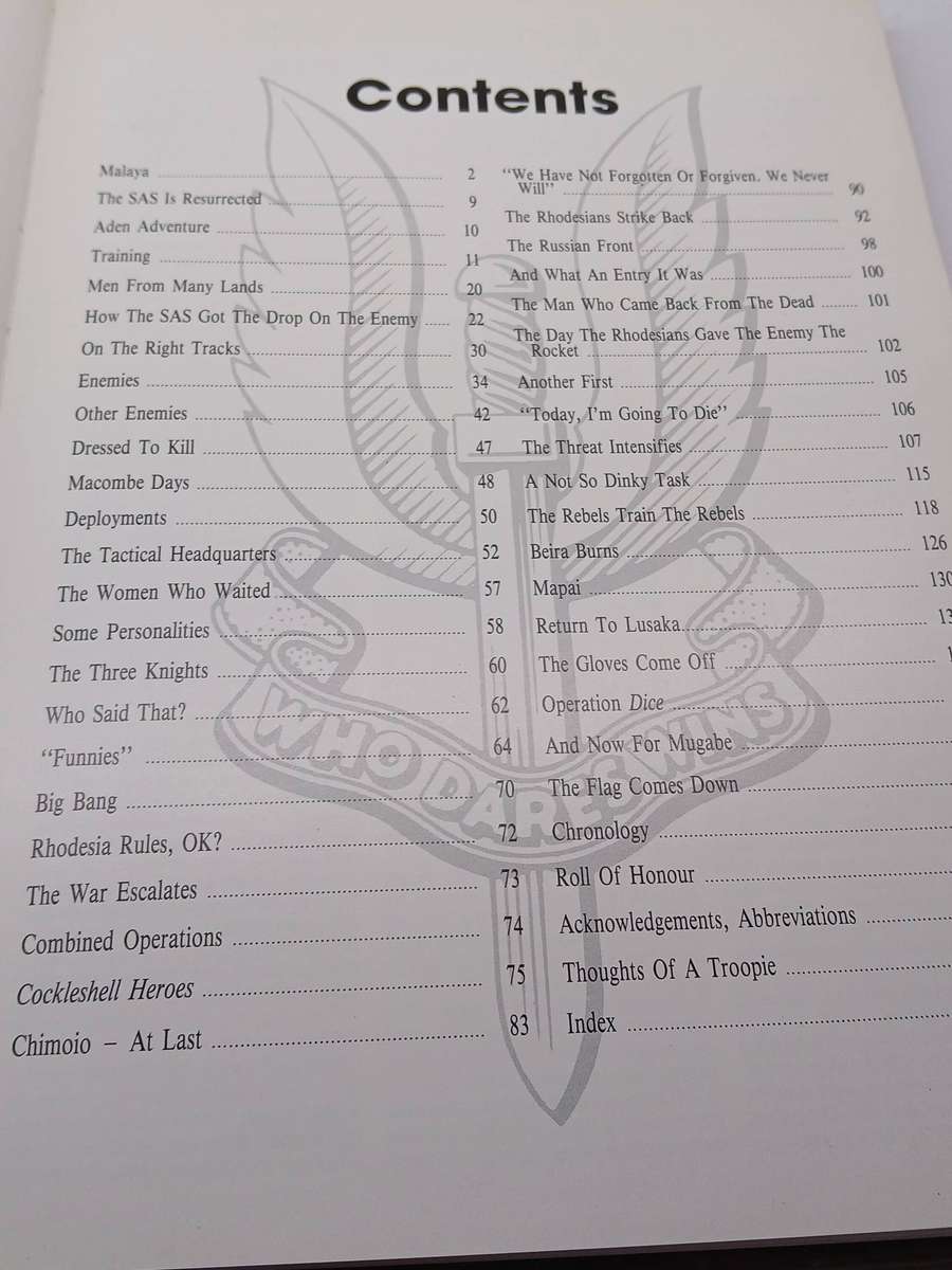 The ELITE  Rhodesian SAS PICTORIAL