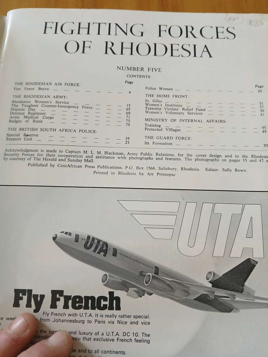 FIGHTING FORCES OF RHODESIA 3 copies